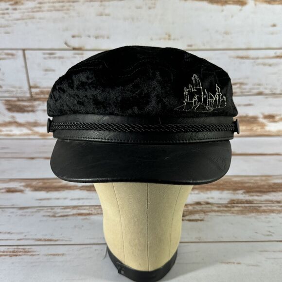 Harry Potter Hogwarts School Castle Fisherman Hat Black Unisex Velvet Cap - Picture 1 of 7